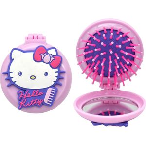 Hello Kitty Opvouwbare Haarborstel & Spiegel - Voor Kids