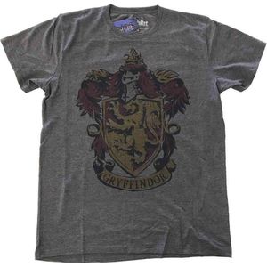 Harry Potter Heren Tshirt -2XL- Gryffindor Dyed Grijs