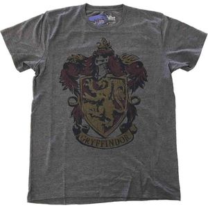 Harry Potter Heren Tshirt -M- Gryffindor Dyed Grijs