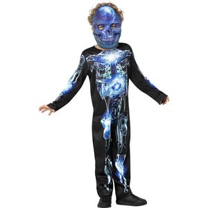 SMIFFY'S - Kostuum skeletrobot kinderen - 116/128 (4-6 jaar)