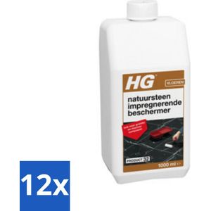 12 x HG Impregnerende Beschermer 1 liter - Natuursteen Beschermer - Impregneren Natuursteen - Vuilwerend Natuursteen - Vlekwerend Natuursteen - Marmer Bescherming