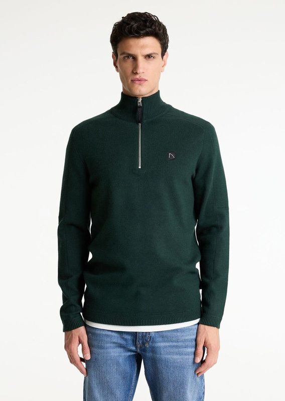 CHASIN' - Oscar Half Zip - Trui - Donkergroen - Schipperstruien
