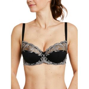 Beugelbeha met geborduurde tule