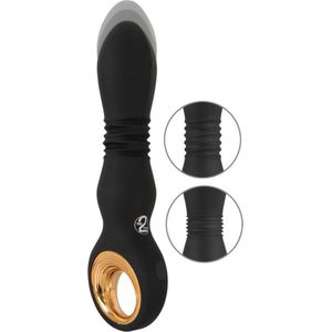 Strong Thrusting Vibrator Black Soft Touch textuur Volledig Waterproof