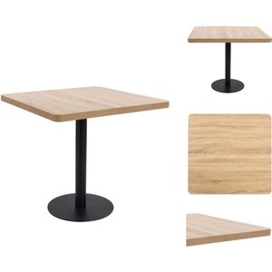 vidaXL Bistrotafel - Bistrotafels - Bistro Tafel - Bistro Tafels - Bistrotafel 80x80 cm MDF lichtbruin