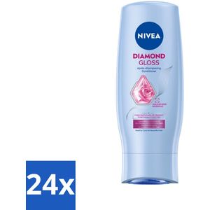 24 x NIVEA - Diamantglans Conditioner - Crèmespoeling - Voor Glans - 200 ml - Haar Conditioner - Glans Conditioner - NIVEA Diamond Gloss - Diamant Poeder - Aronskelk Extract
