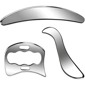 Gua Sha Stone voor Gezichtsmassage - 3-in-1 Schraper voor Fysiotherapie - Natuurlijke GuaSha Tool met Massage Effect