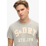 Superdryvoor mannen. M1011976A Vintage Athletic T-shirt korte mouw grijs (S), Casual, Katoen, Korte mouwen