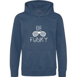 Be Friends Hoodie - Be Funky - Heren - Blauw - Maat S