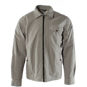 Woolrich - Grijze Overshirt - Heren - Katoen - Gabardine