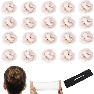 Allecto plus - Onzichtbare haarnetjes voor knots dans verpleegsters - bruin - 20 stuks