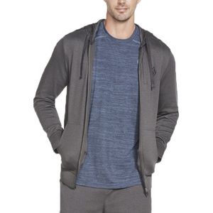 Skechers Apparel GOknit Pique sweatjack met capuchon en volledige ritssluiting heren M3JA154 917 grijs