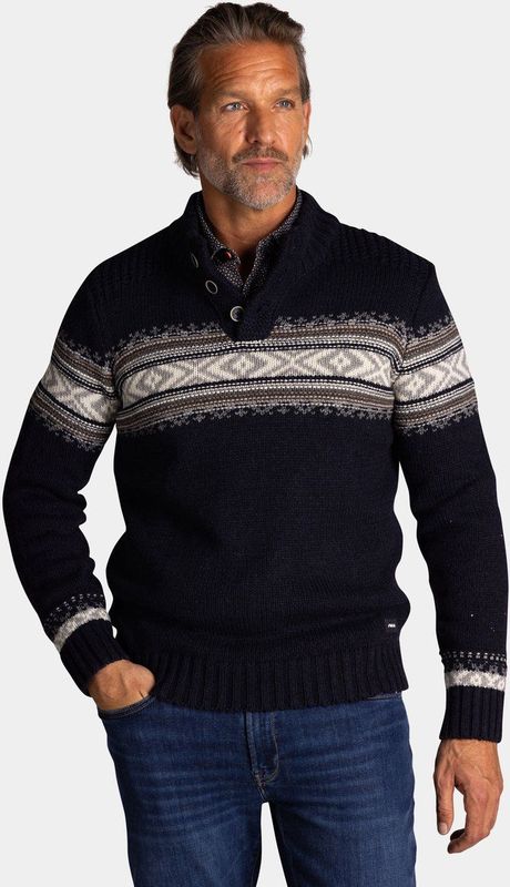 NZA - Blauwe - Wollen Half Zip Trui