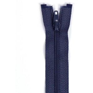 YKK rits, niet deelbaar, kunststof 4 mm breed, lengte 15 cm, marine blauw.