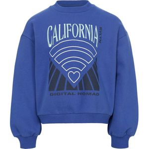 LOOXS 10sixteen 2601-5320-140 Meisjes Sweater - Maat 122/128 - Blauw van 87% Cotton 13% Polyester