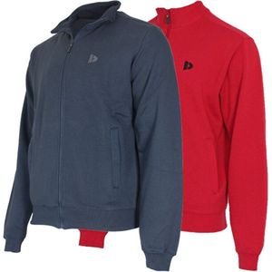 Donnay - Bryan - Sweater zonder Capuchon - Navy/Berry Red - 2-Pack