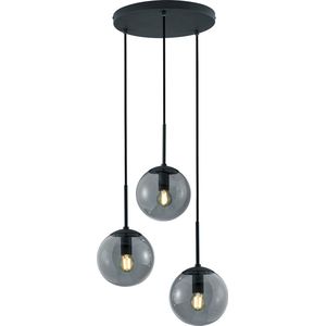 LED Hanglamp - Torna Balina - E14 Fitting - 3-lichts - Rond - Mat Antraciet - Aluminium