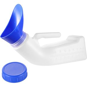 Unisex Urinals - Urinal Bottles voor Mannen en Vrouwen - Draagbare Toilet met Deksel en Accessoire Trechter - Spill Proof voor Auto - Reizen - Ouderen en Incontinentie - 1 Pack 1200ml