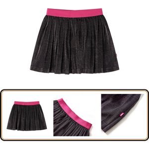 Kinderrokje met glitters - A-lijn - Maat 128 Kinderrokje - Meisje - Jurk - Glitter - Marineblauw