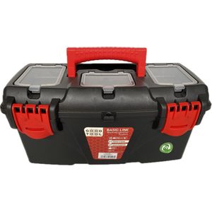 Gereedschapskist - Gereedschapskoffer - Toolbox - 40,0 x 20,6 x 19,2 cm - met Organizer en Uitneembare Inzetbak - Good Tool