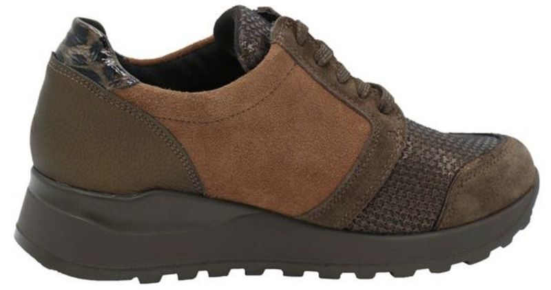 Waldläufer - Hiroko - Lage Veterschoen - Wood/Rost/Khaki - Suede en Leer