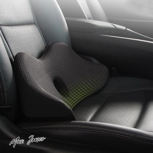 Mrs. Jones Wigkussen Auto Orthopedisch Traagschuim Ergonomisch Zitkussen - Zwart .