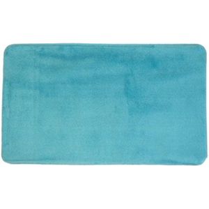 Lucy's Living Luxe Badmat SIMPO Aqua Blue exclusive – 60 x 100 cm – blauw - acryl - anti-slip - badkamer mat - badmatten - badtextiel - wonen – accessoires - exclusief