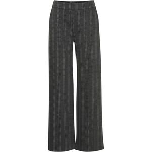 Ichi Broek Ihruti Wide Pa16 20121778 203764 Dark Grey Melange Stripe Dames Maat - XS