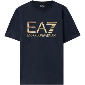 Emporio Armani - Logo Series - Katoenen T-shirt - Blauw