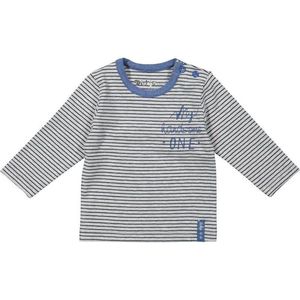 Dirkje Longsleeve stripe grey melee  -  Maat  56