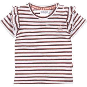 Dirkje Meisjes baby kleding Gestreepte Tshirt White - 56