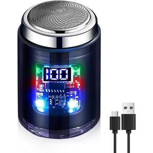 Mini elektrisch scheerapparaat Geschikt voor heren, USB-oplaadbaar elektrisch scheerapparaat met digitaal display, waterdicht, Geschikt voor thuis en op reis