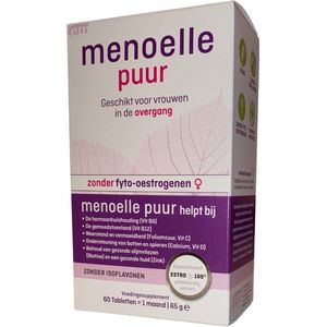 Menoelle Puur zonder fyto-oestrogenen - voor vrouwen in de overgang - 60 tabletten
