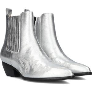 Notre-V As181r Enkellaarsjes - Enkelboots met rits - Dames - Zilver - Maat 39