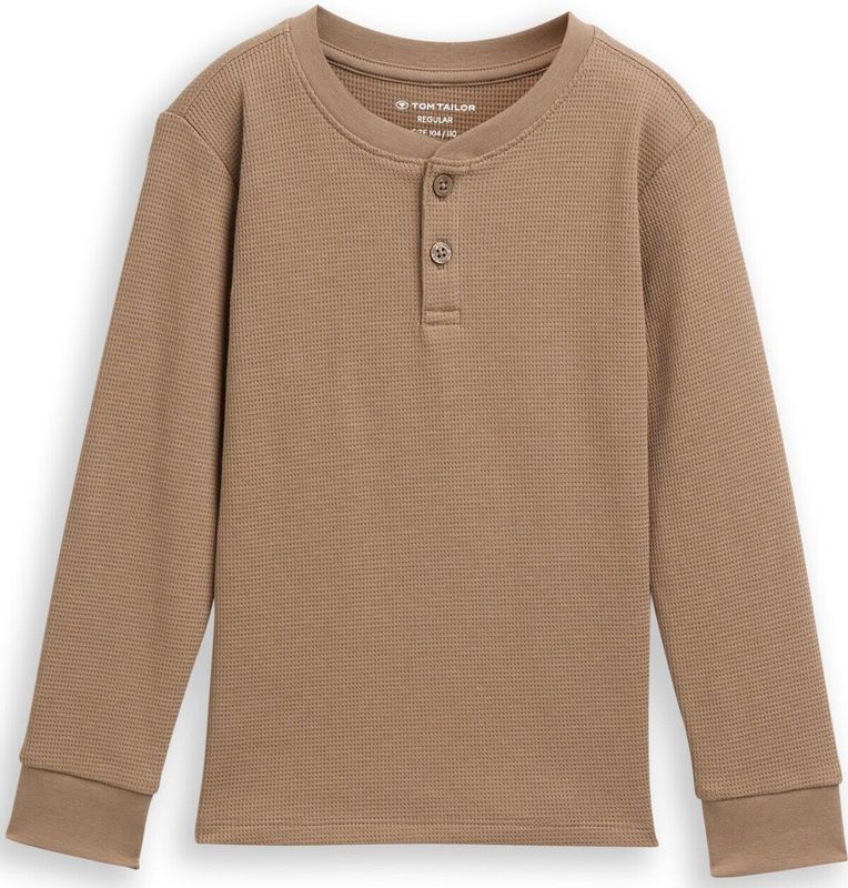 Tom Tailor - Henley-shirt - Wafelstructuur - Lange Mouwen