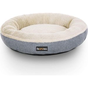 Stoffen hondenmand | Grijs & wit | Antislip | 75cm x 12cm | Hondenkussen | Hondenbed | Kattenmand