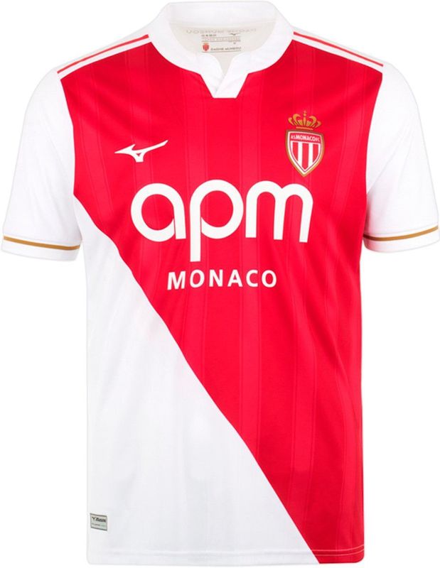Mizuno As Monaco 25/26 Thuis T-shirt Met Korte Mouwen Rood M Man