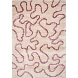 KAPPAR - Vloerkleed - Beige/Roze- 160 x 230 cm - Viscose