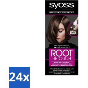 24 x Syoss - Haarverf - Uitgroeiset - R4 Donker Bruin - 1 Haarkleuring - Haarverf - Uitgroei - Permanente Kleuring - Syoss - Donkerbruin