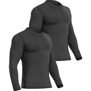 Thermisch ondergoed voor mannen - Lange mouwen, sneldrogend en fleece gevoerd