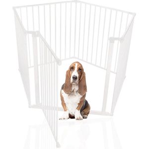 Bettacare Huisdierenren Assortiment, Pentagon, Wit (10 opties beschikbaar), Zijkant Panelen, Hondenren voor Huisdieren Honden en Puppy's, Puppyren geschikt voor binnen- en buitengebruik, Eenvoudige Installatie