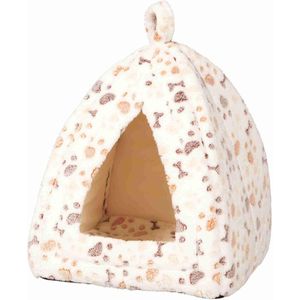 Trixie kattenmand iglo lingo wit / beige 32x42x32 cm