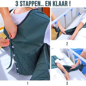 Allernieuwste.nl® Beschermend Veiligheidsvest voor Bedlegerige Patiënten & Ouderen – Anti-Valvest voor Bed of Rolstoel – Veilige Fixatieband voor Dementie, Alzheimer & Ouderenzorg