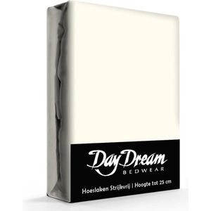 Day Dream hoeslaken - strijkvrij - katoen - 200 x 220 - Crème