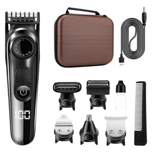 Kraftverdia® - 5-in-1 Baardtrimmer Mannen + Travel Bag - Hair clipper -Trimmer voor Baard - Hair trimmer - Neustrimmer - Bodygroomer mannen - Multigroomer - Beste cadeaus voor mannen