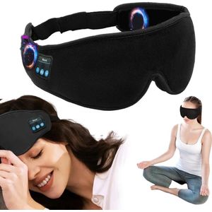 Bluetooth Nachtmasker met Ingebouwde Hoofdtelefoon | Ultradun HD Stereo | Ergonomisch Comfort en Lichtblokkering voor Ideaal Slaapcomfort
