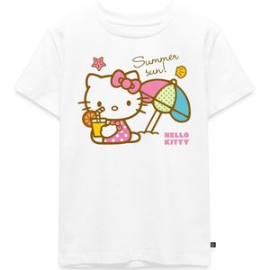 Hello Kitty Op Het Strand Onder Een Zonnescherm Premium T Shirt Kinderen