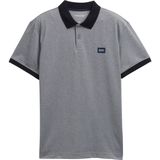 TOM TAILOR - Shirt - Grijs/Zwart - Katoen - Normale Pasvorm - Kwartmouw