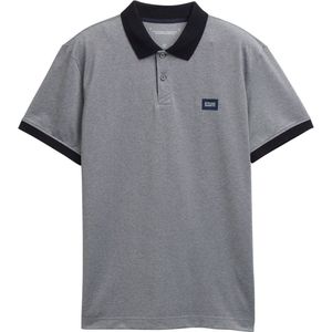 TOM TAILOR - Shirt - Grijs/Zwart - Katoen - Normale Pasvorm - Kwartmouw