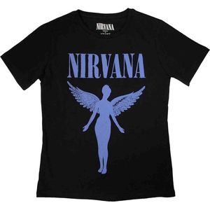 Nirvana - Angelic Blue Mono Dames T-shirt - L - Zwart